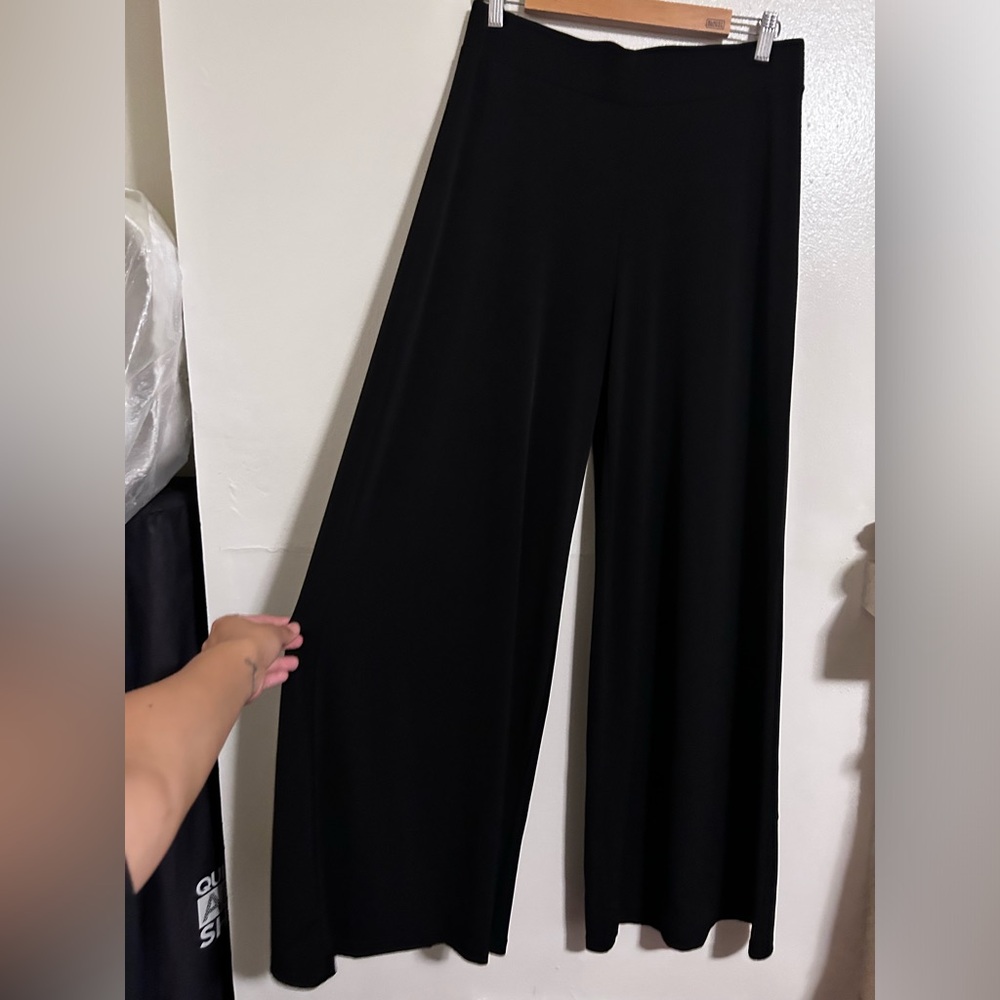 Elegant Black Wide Leg Women's Pants